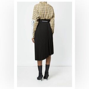 Balenciaga pleated logo skirt